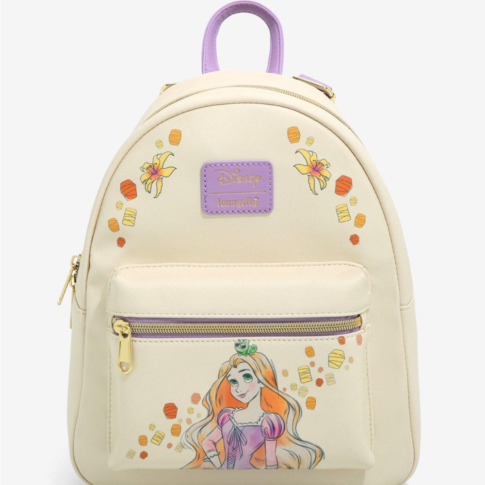 ✨New Loungefly Disney Tangled Rapunzel and Pascal Mini Backpack